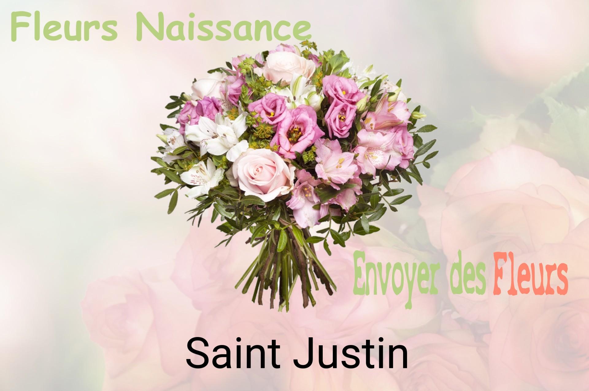 Bouquet de fleurs de naissance livré à Saint-Justin